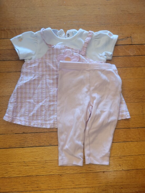 Other - Baby Girls Pink Two-Piece Outfit - Dress & Leggings